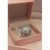 Anel Pavê microcravejado prata 925 Anel Pavê microcravejado prata 925